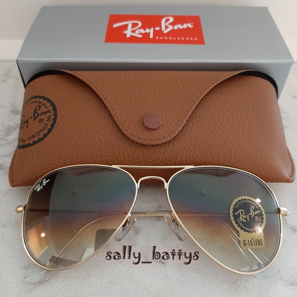 RayBan (Store Display) Aviator Gradient Brown Lenses RB3025 - Picture 2 of 13